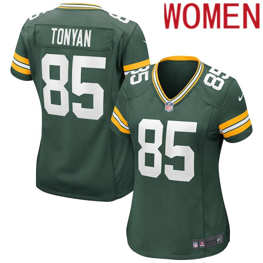 Women Green Bay Packers #85 Robert Tonyan Nike Green Game NFL Jersey